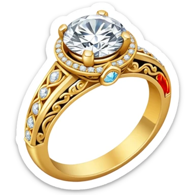 indian engagement ceremony - only show rings sticker