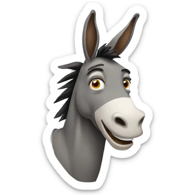A silly donkey sticker