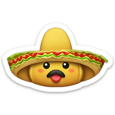 Tacos with a Mexican hat sticker