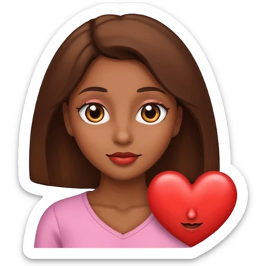 cara con ojos corazon sticker