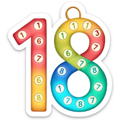 the numbers "1637" with Christmas lights wrapping it sticker