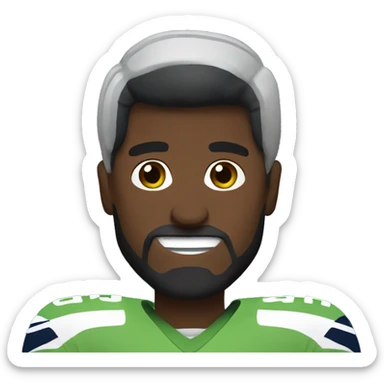 seahawks fan male sticker