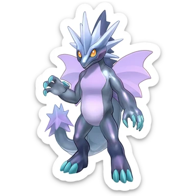 Shiny Starry Wishy Washy Nargacuga-Silvally-Absol-Digimon-fusion sticker