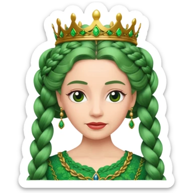 The queen with vine-like hair sticker