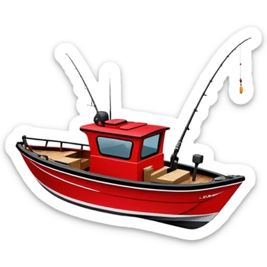 Fishing Boat - Lund 1775 Crossover XS (Model Year: 2022) (Iconic colour: Red with black trim) sticker
