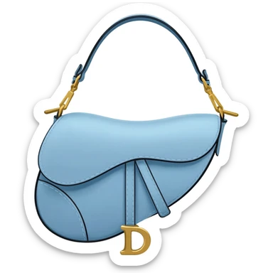 sky blue dior saddle bag sticker