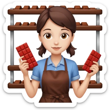 Girl that work in chocolatery  sticker
