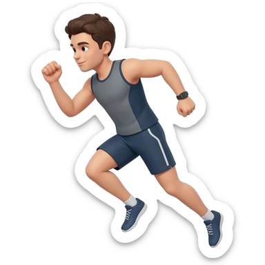 Running emoji of myself sticker