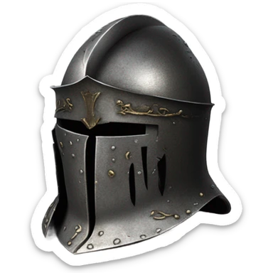 the fallen knight helmet from dark s sticker