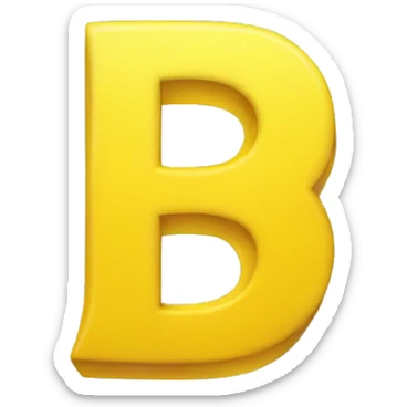 a yellow capital D sticker
