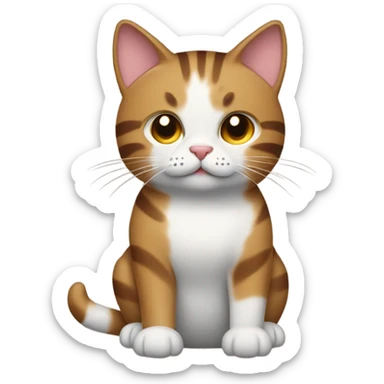 Quiero un gato rayado color marrón  sticker