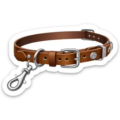 Dog collar with leash sticker