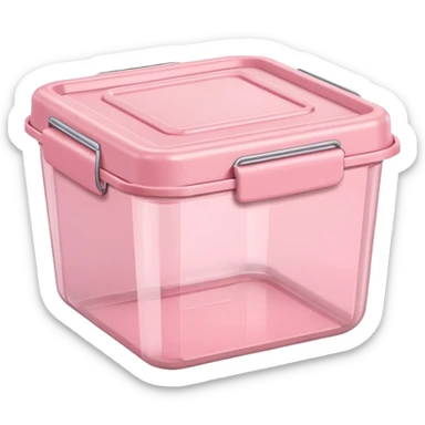 pastel pink food container sticker