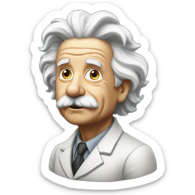 Einstein wondering sticker