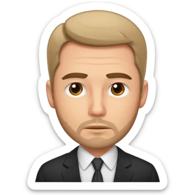 Tired caucasian male business man sticker