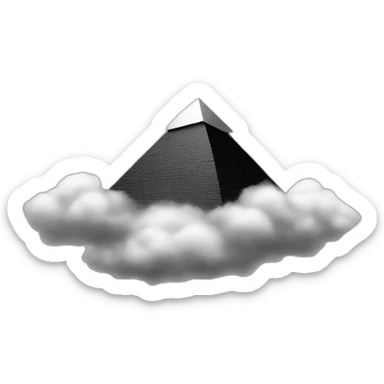 a-big-black-pyramid-on-a-cloud sticker