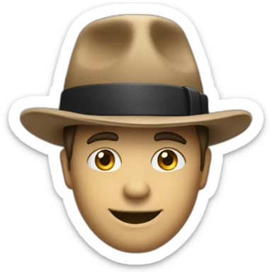 Homme invisible avec un chapeau volant sticker