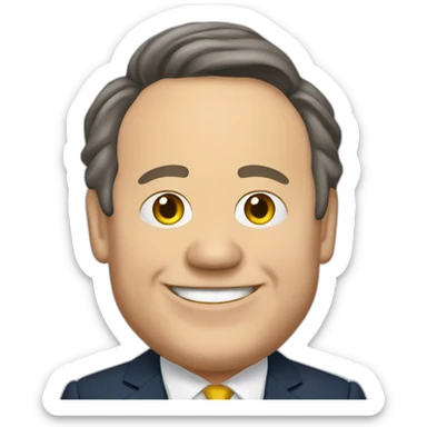 Francois Legault fat and happy sticker