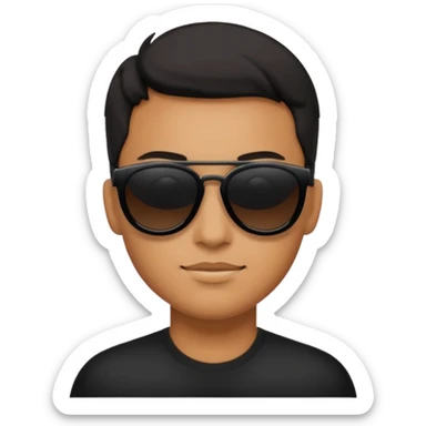 but black sunglasses sticker