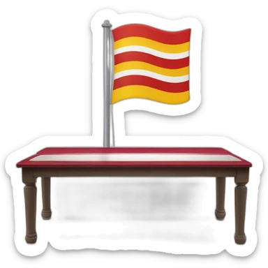  solo una unica bandera horizontal con tres colores el pirmero rojo luego amarillo y morado sticker