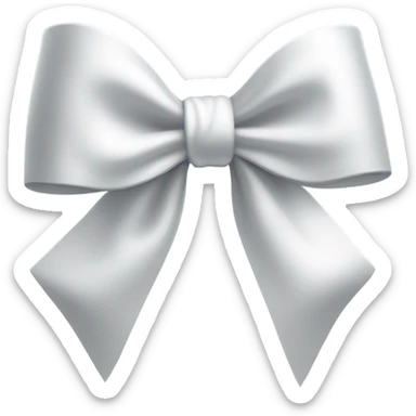 white satin bow sticker