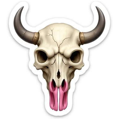 Indian bison skull head sticker