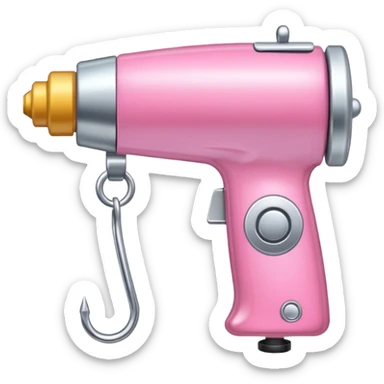 aguja de coser rosa con hilo plateado sticker