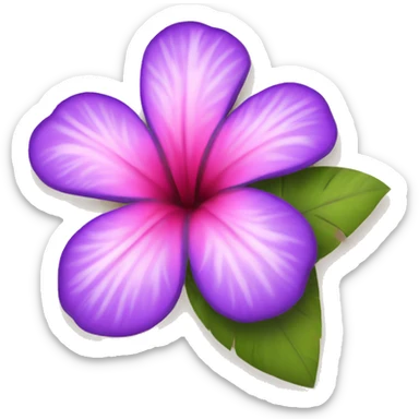 Hawaii flower pink and purple sticker