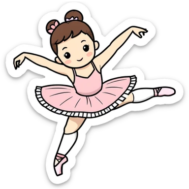 A ballerina is dancing in front of the audience at the grand theater. sticker