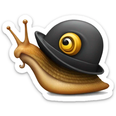 Snail dressed as a spy sticker