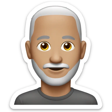 bald guy with grays in a bead sticker