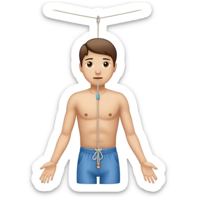 hanging by a thread, patience sticker