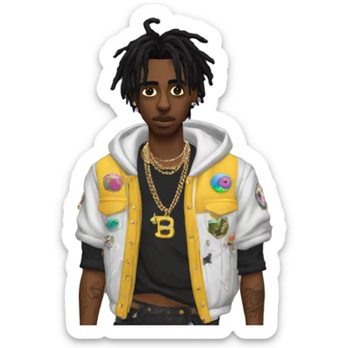 playboi carti eviljoordan outfit sticker