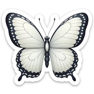 white butterfly sticker