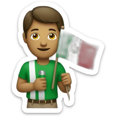 adult holding portugueese flag and iphone sticker
