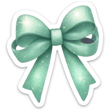 Bow with sparkle sticker