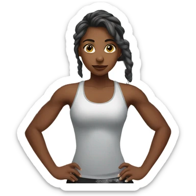 Girl in the gym sticker