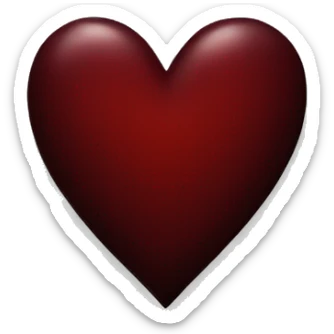 dark red heart sticker