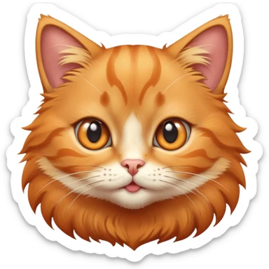 Cute orange tabby cat with big expressive eyes sticker