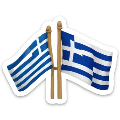 Greece and Turkey flag sticker