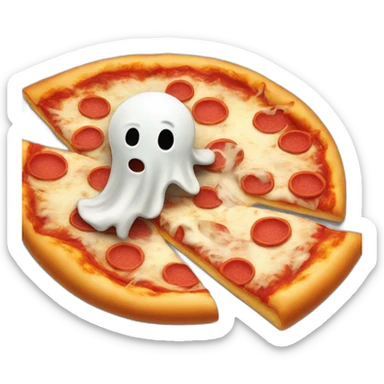 ghost-eating-pizza sticker