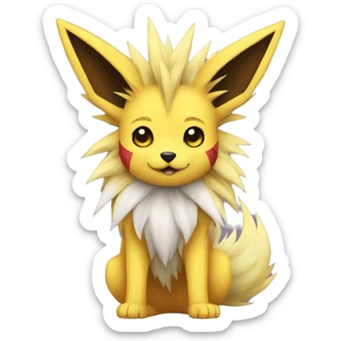 Jolteon with colorful stripes full body sticker