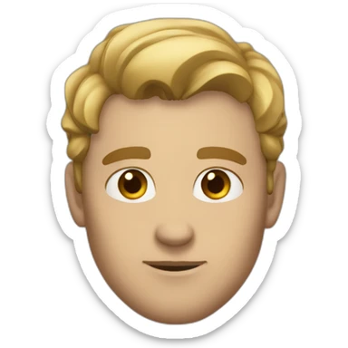 Privacy threat hunter no mustache brown eyebrows sticker