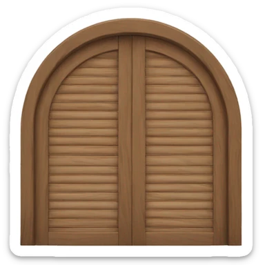 Wood arch shutters  sticker