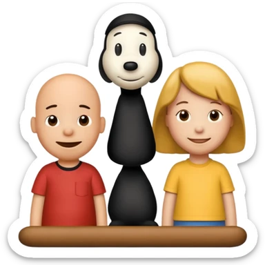 snoopy with woodstock and charlie brown sticker