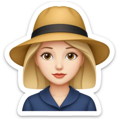 woman wit hat sticker