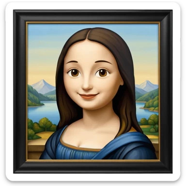 frame, painting, Mona Lisa sticker