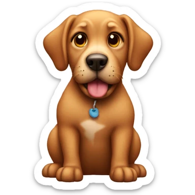 dog looking like a cookie sticker