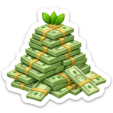 mountain of money sticker