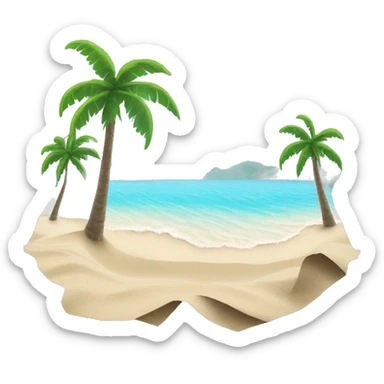 newspaper beach white sand sticker